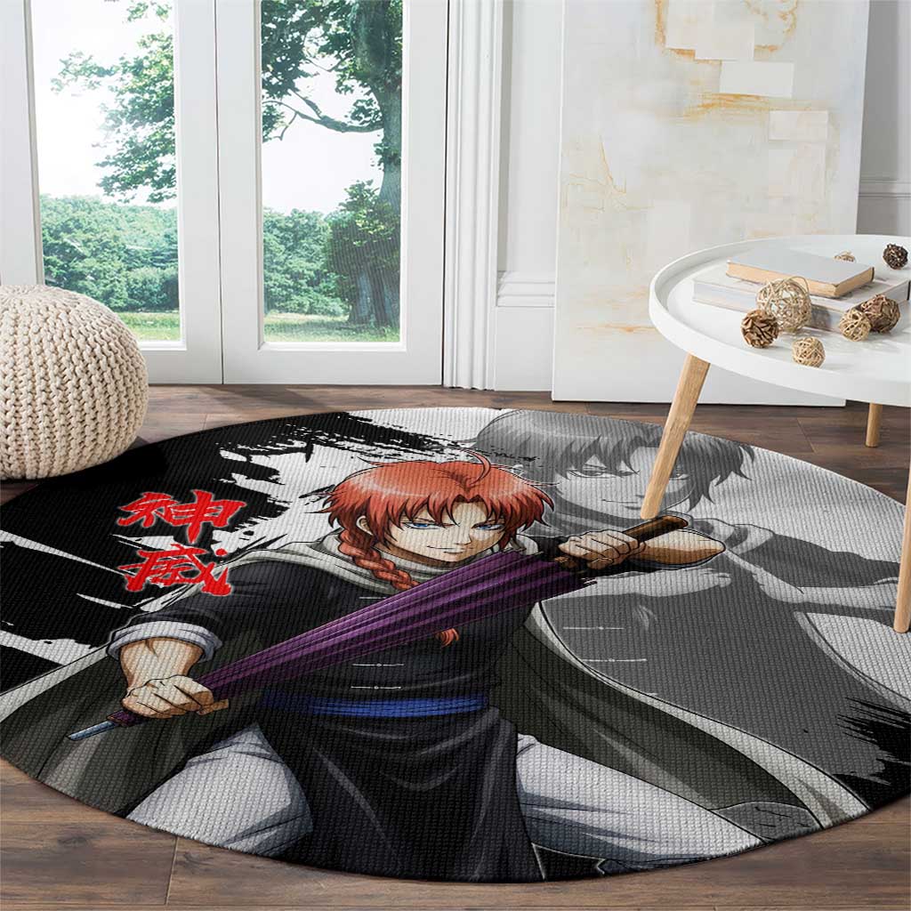 Kamui Round Carpet Rogue Warrior Ink Clash Style