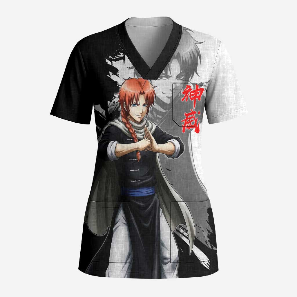 Kamui Scrub Top Rogue Warrior Ink Clash Style