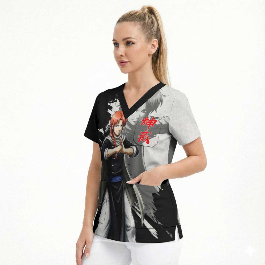 Kamui Scrub Top Rogue Warrior Ink Clash Style