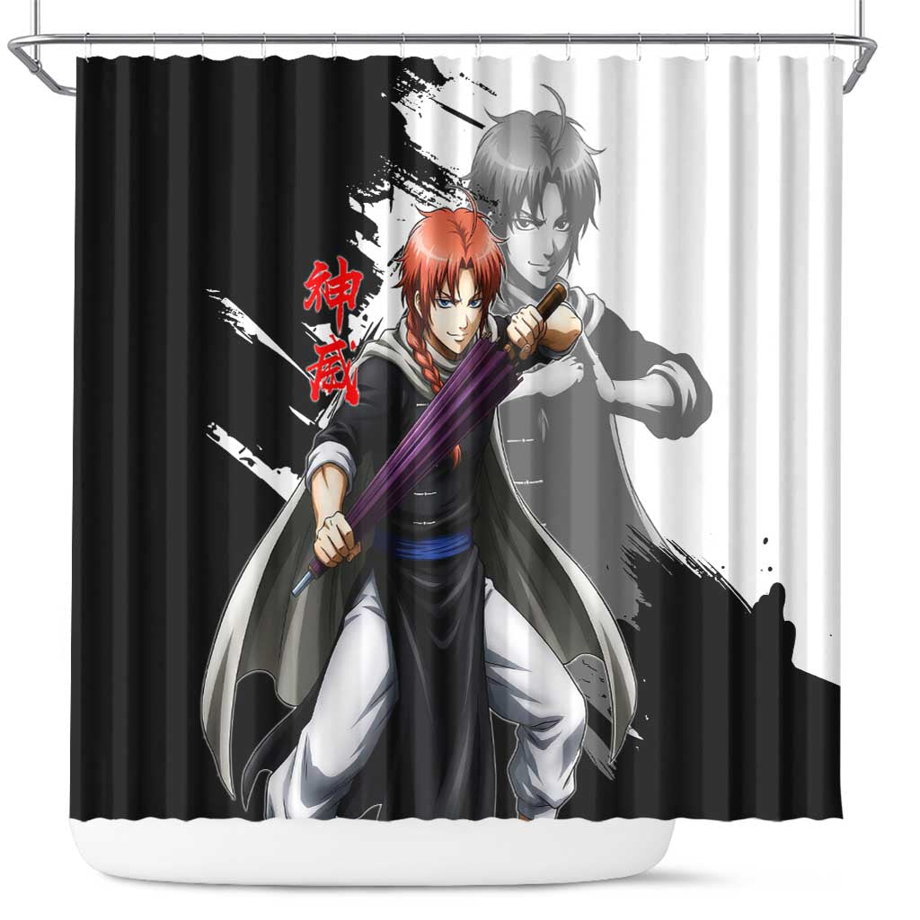 Kamui Shower Curtain Rogue Warrior Ink Clash Style