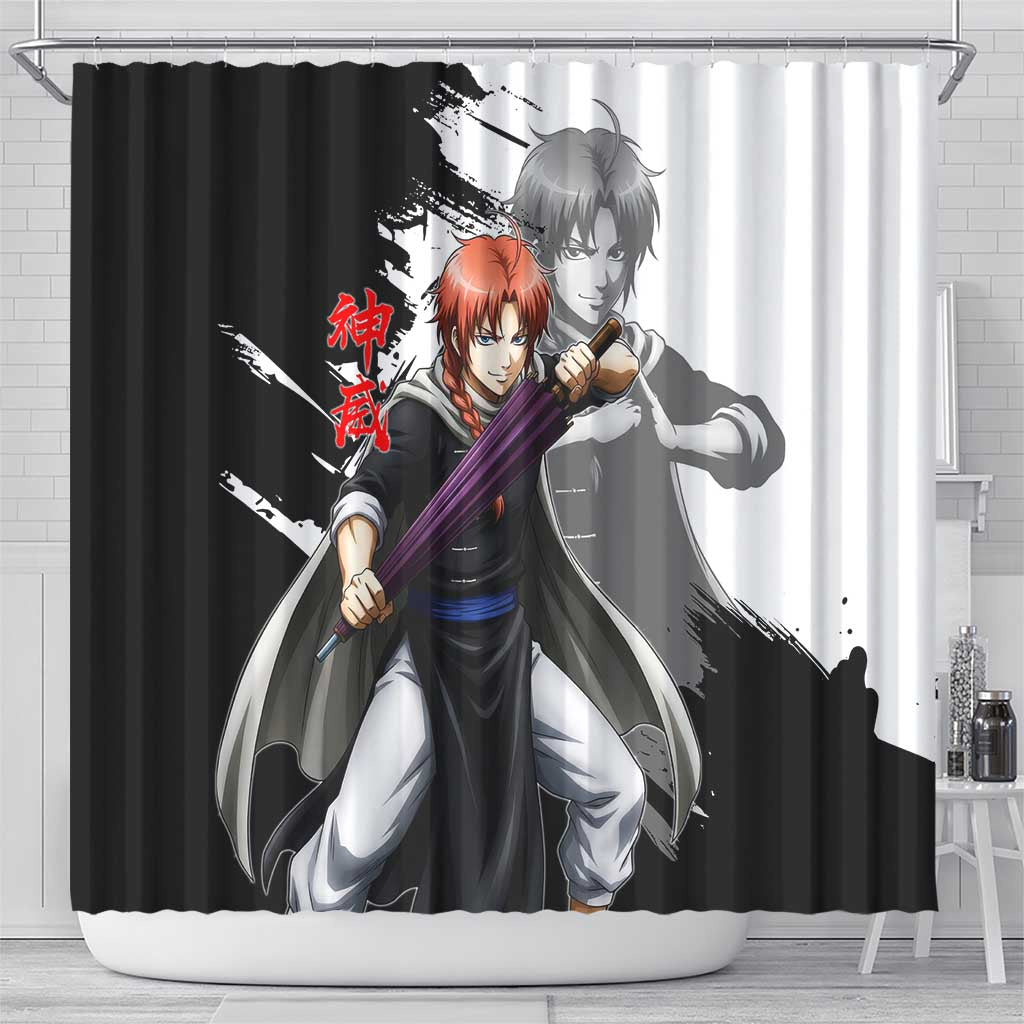Kamui Shower Curtain Rogue Warrior Ink Clash Style