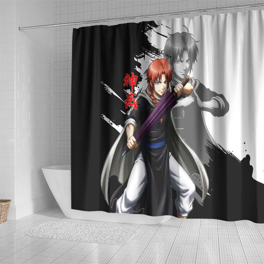 Kamui Shower Curtain Rogue Warrior Ink Clash Style
