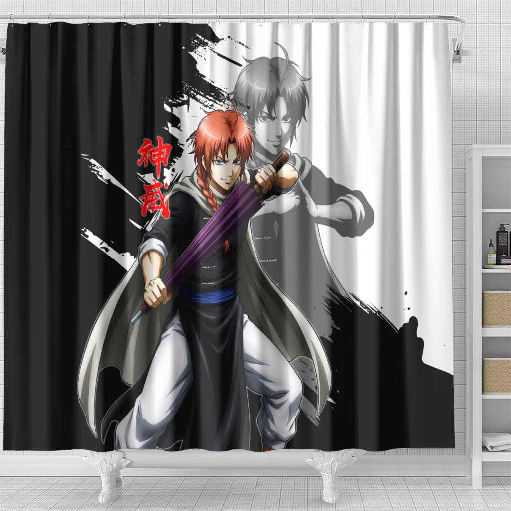 Kamui Shower Curtain Rogue Warrior Ink Clash Style