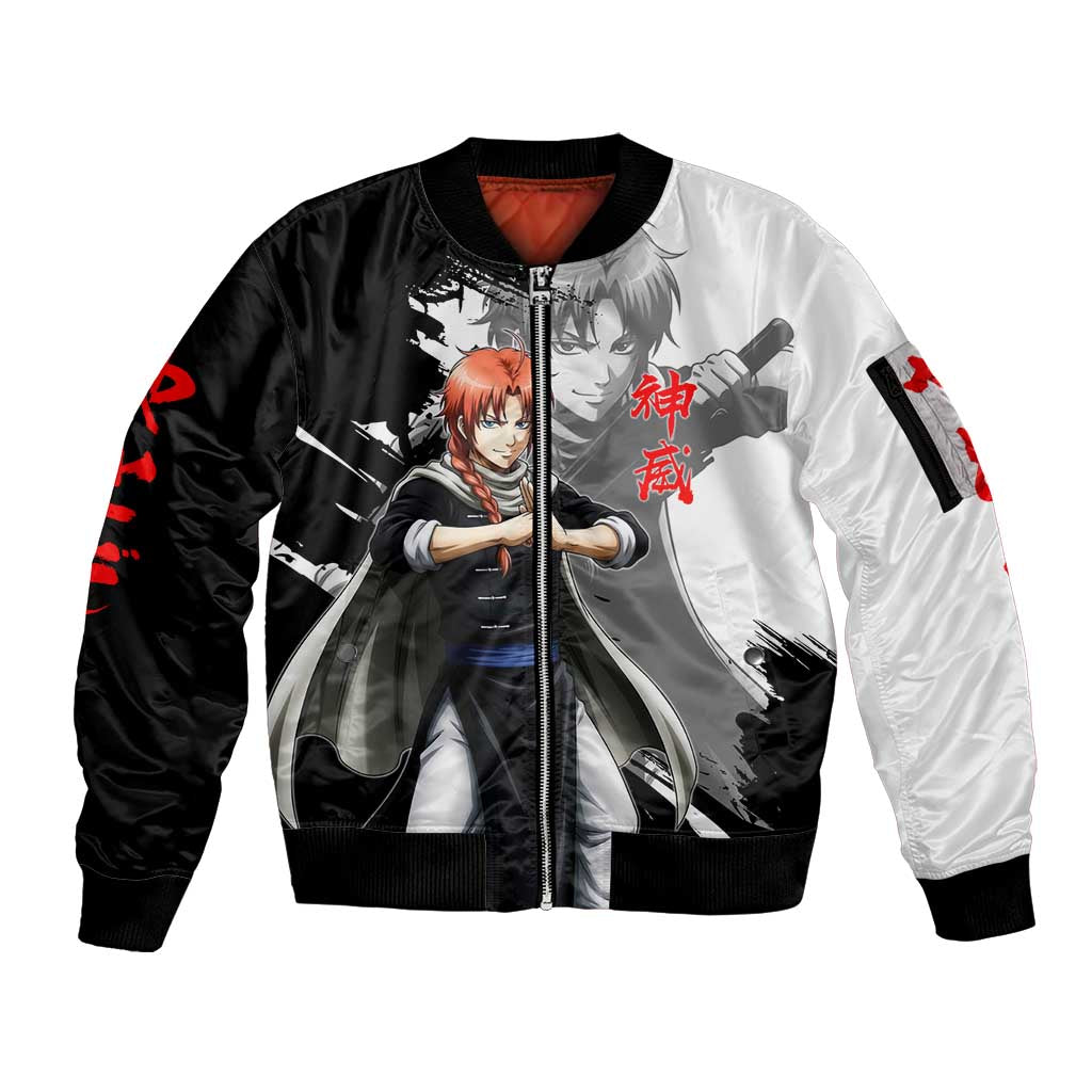 Kamui Sleeve Zip Bomber Jacket Rogue Warrior Ink Clash Style