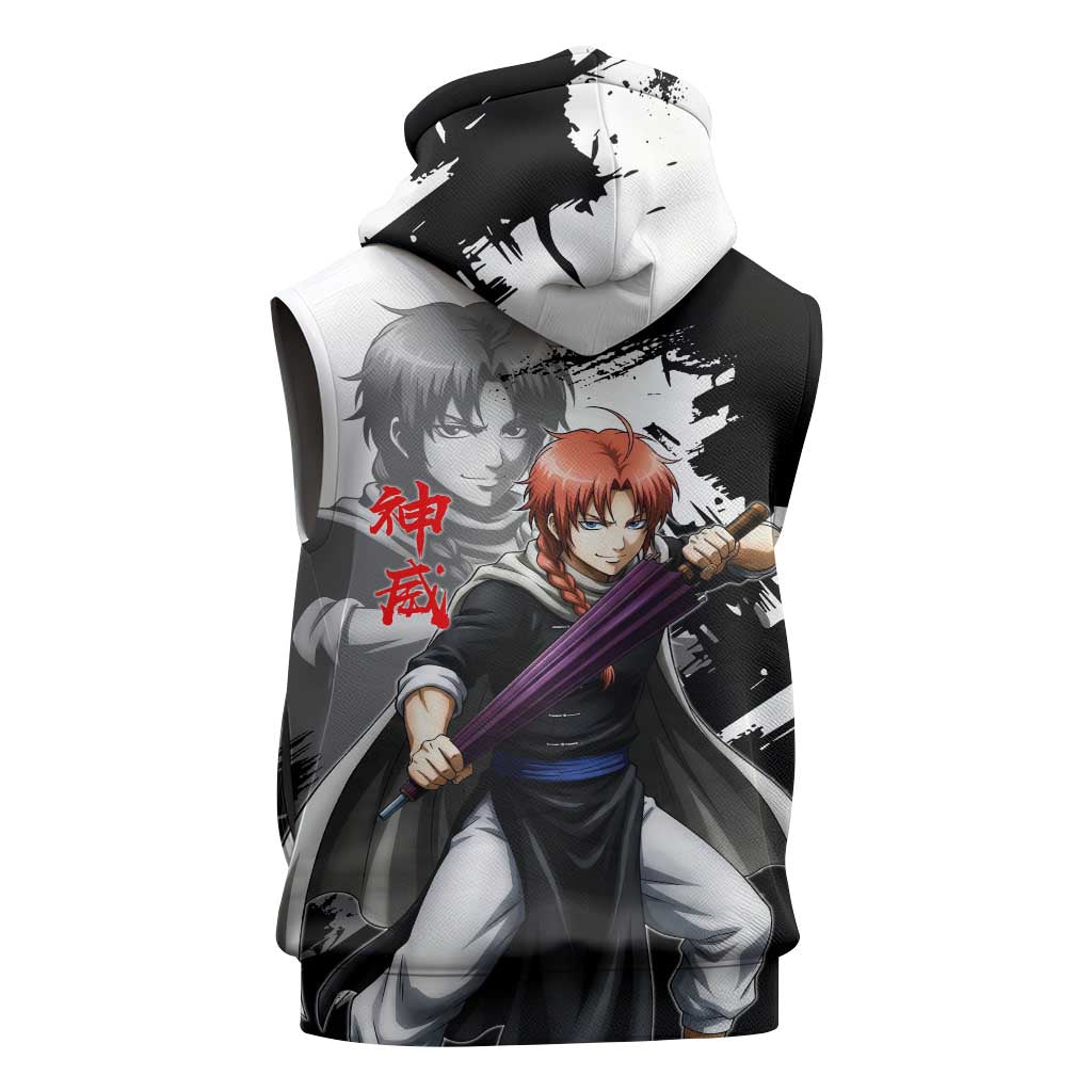 Kamui Sleeveless Hoodie Rogue Warrior Ink Clash Style
