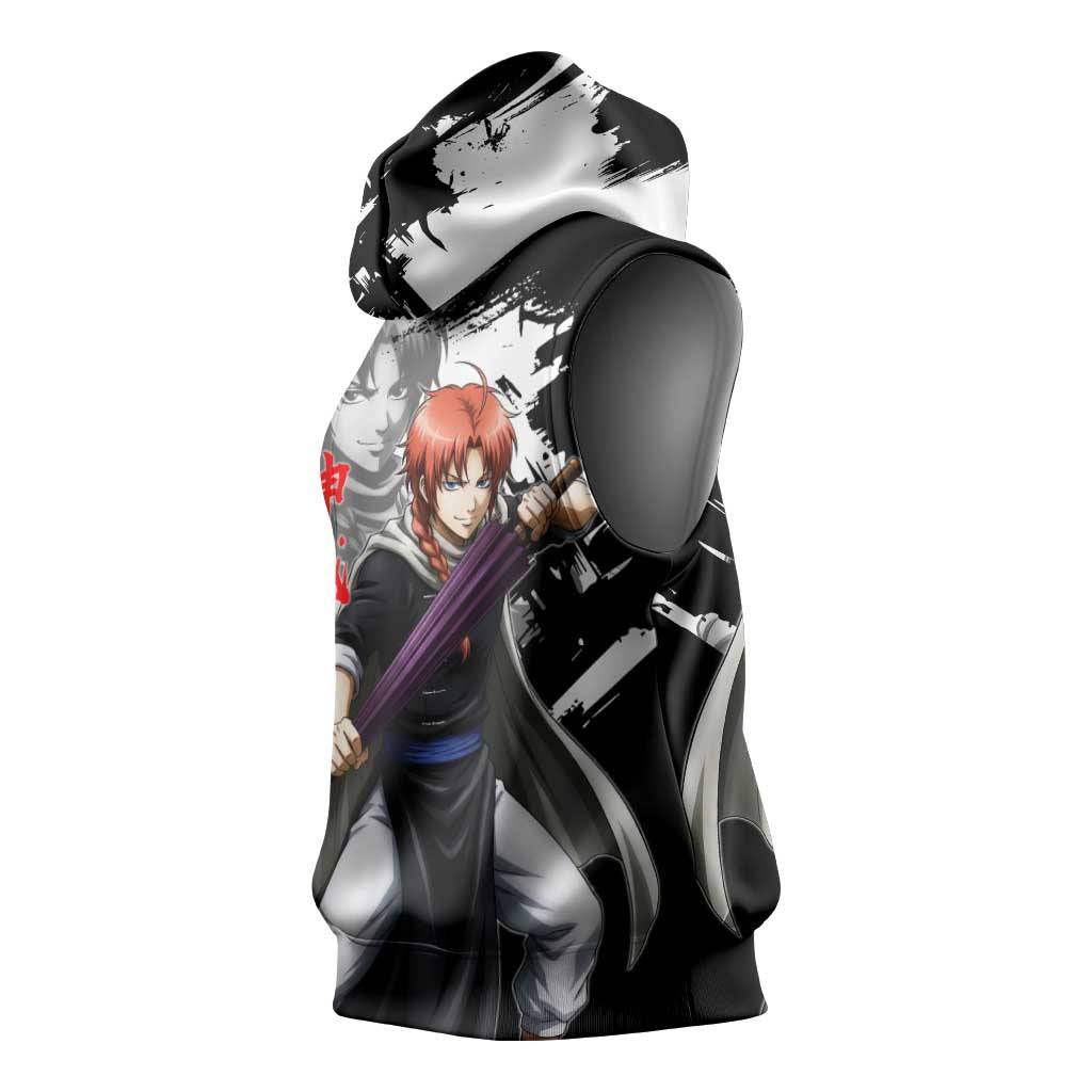Kamui Sleeveless Hoodie Rogue Warrior Ink Clash Style
