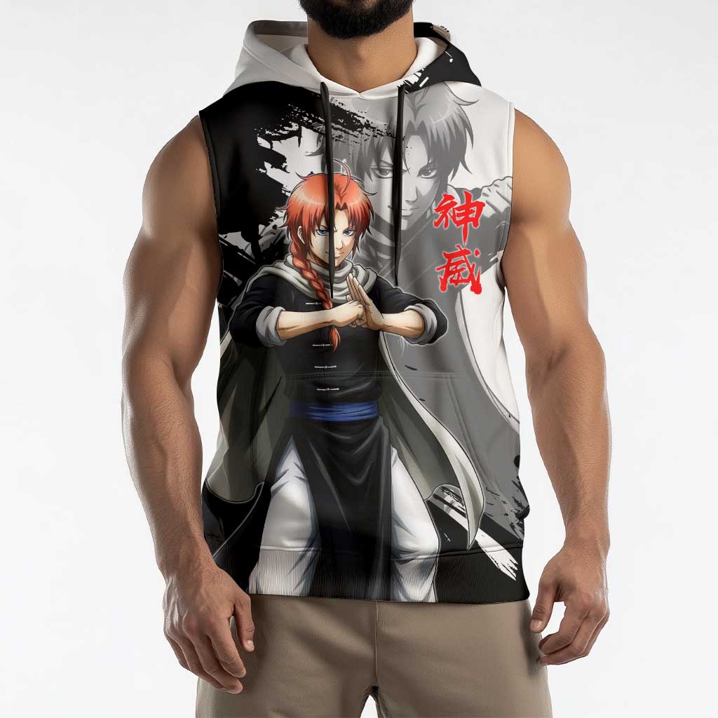 Kamui Sleeveless Hoodie Rogue Warrior Ink Clash Style