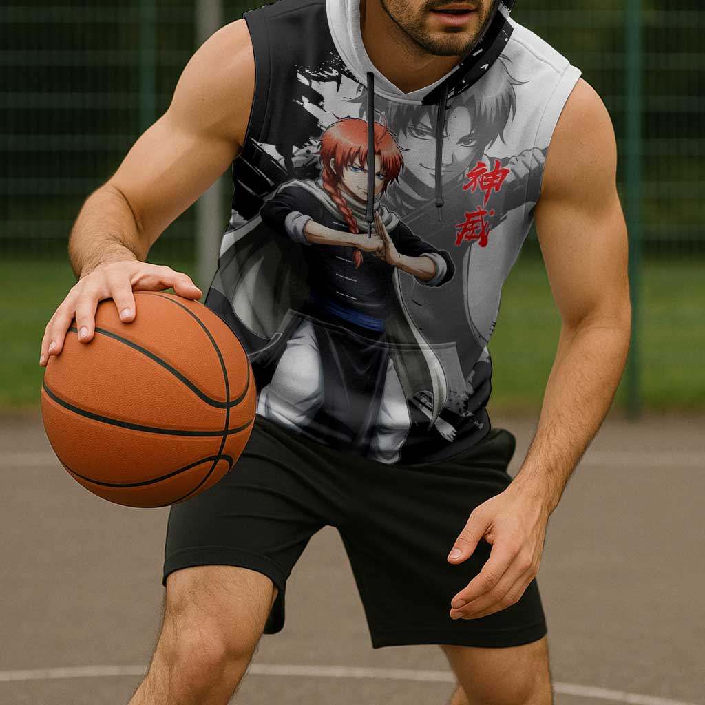Kamui Sleeveless Hoodie Rogue Warrior Ink Clash Style
