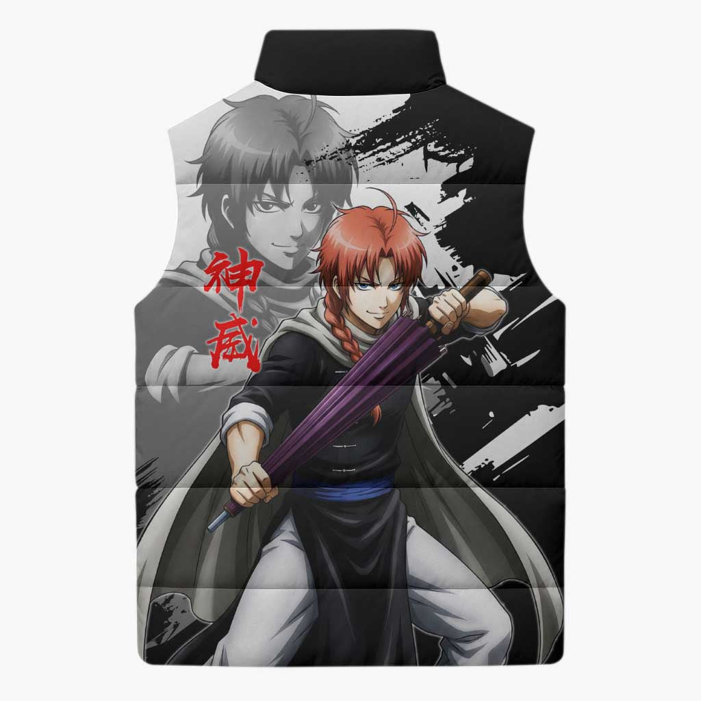 Kamui Sleeveless Puffer Jacket Rogue Warrior Ink Clash Style