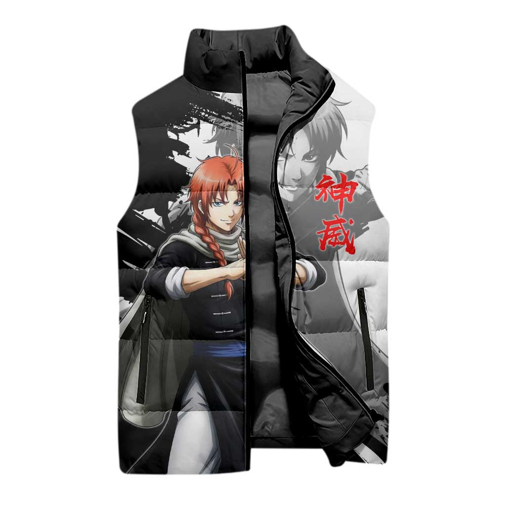 Kamui Sleeveless Puffer Jacket Rogue Warrior Ink Clash Style