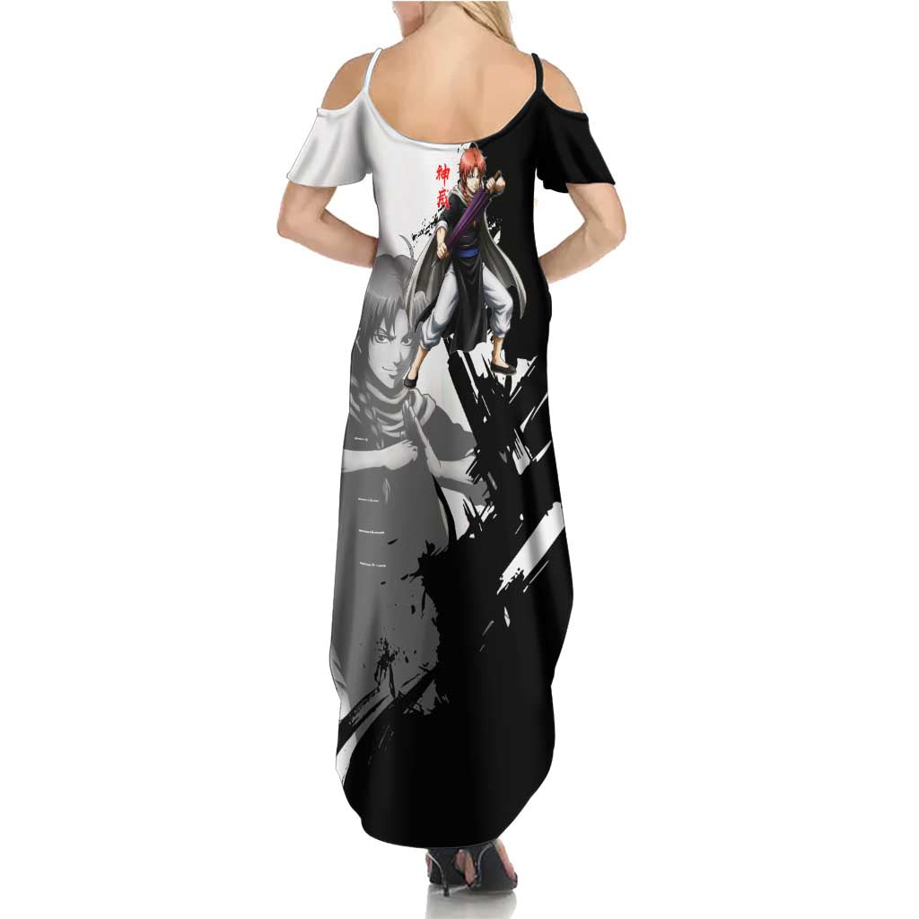 Kamui Summer Maxi Dress Rogue Warrior Ink Clash Style