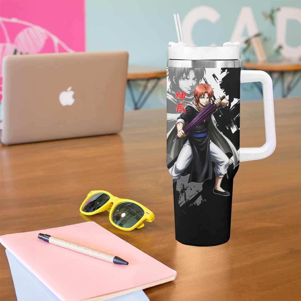Kamui Tumbler With Handle Rogue Warrior Ink Clash Style
