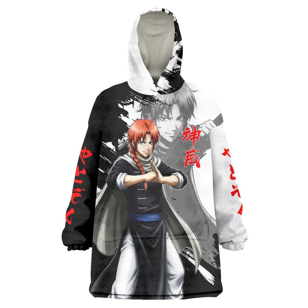 Kamui Wearable Blanket Hoodie Rogue Warrior Ink Clash Style