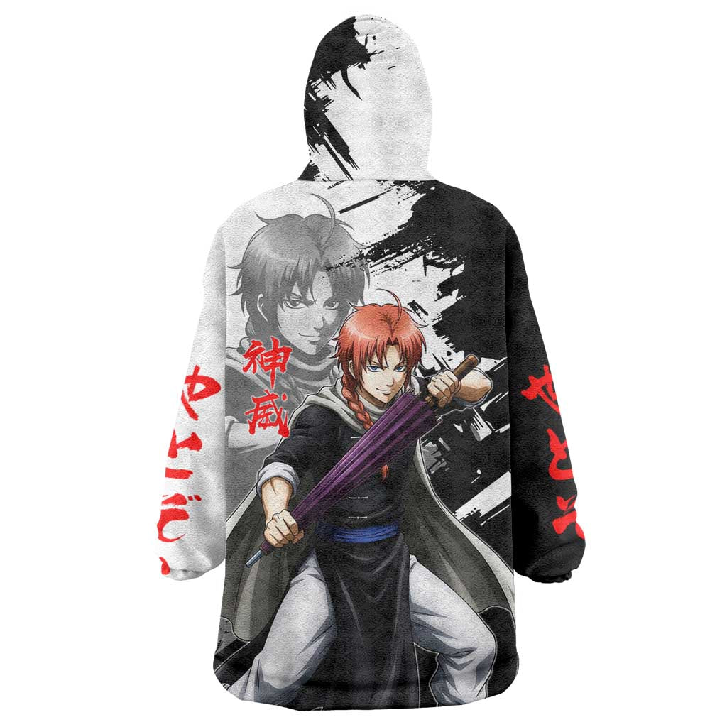 Kamui Wearable Blanket Hoodie Rogue Warrior Ink Clash Style