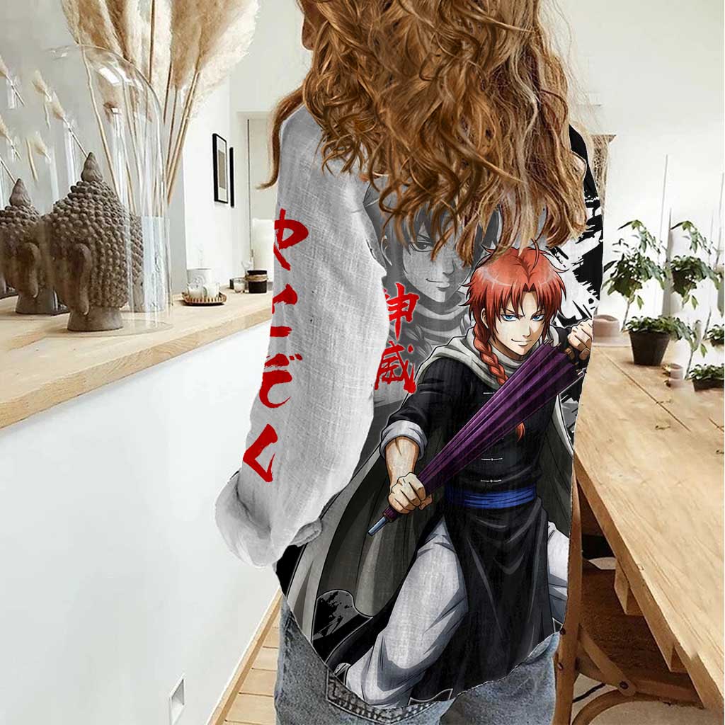 Kamui Women Casual Shirt Rogue Warrior Ink Clash Style