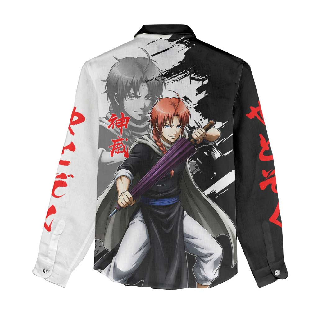 Kamui Women Casual Shirt Rogue Warrior Ink Clash Style