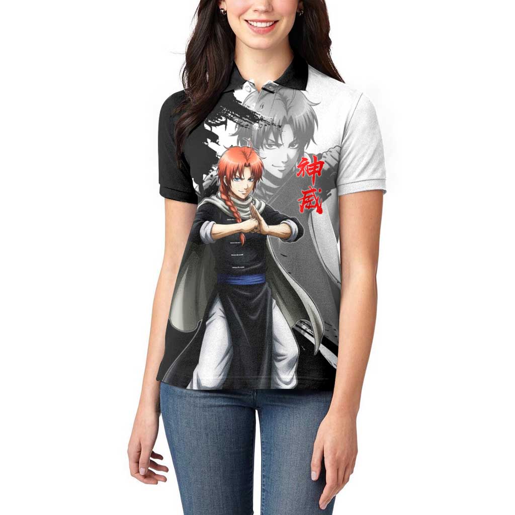Kamui Women Polo Shirt Rogue Warrior Ink Clash Style