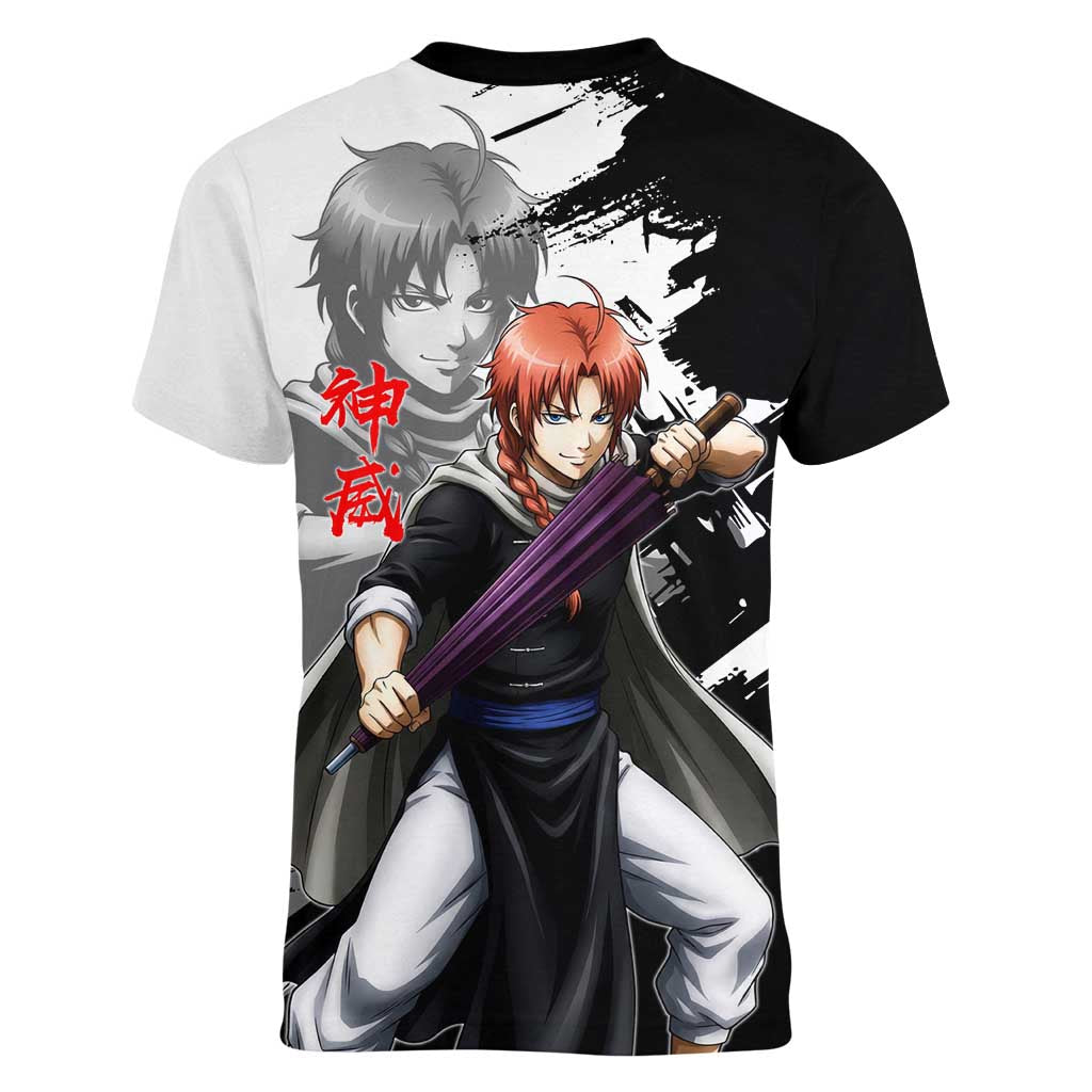 Kamui Women V-Neck T-Shirt Rogue Warrior Ink Clash Style