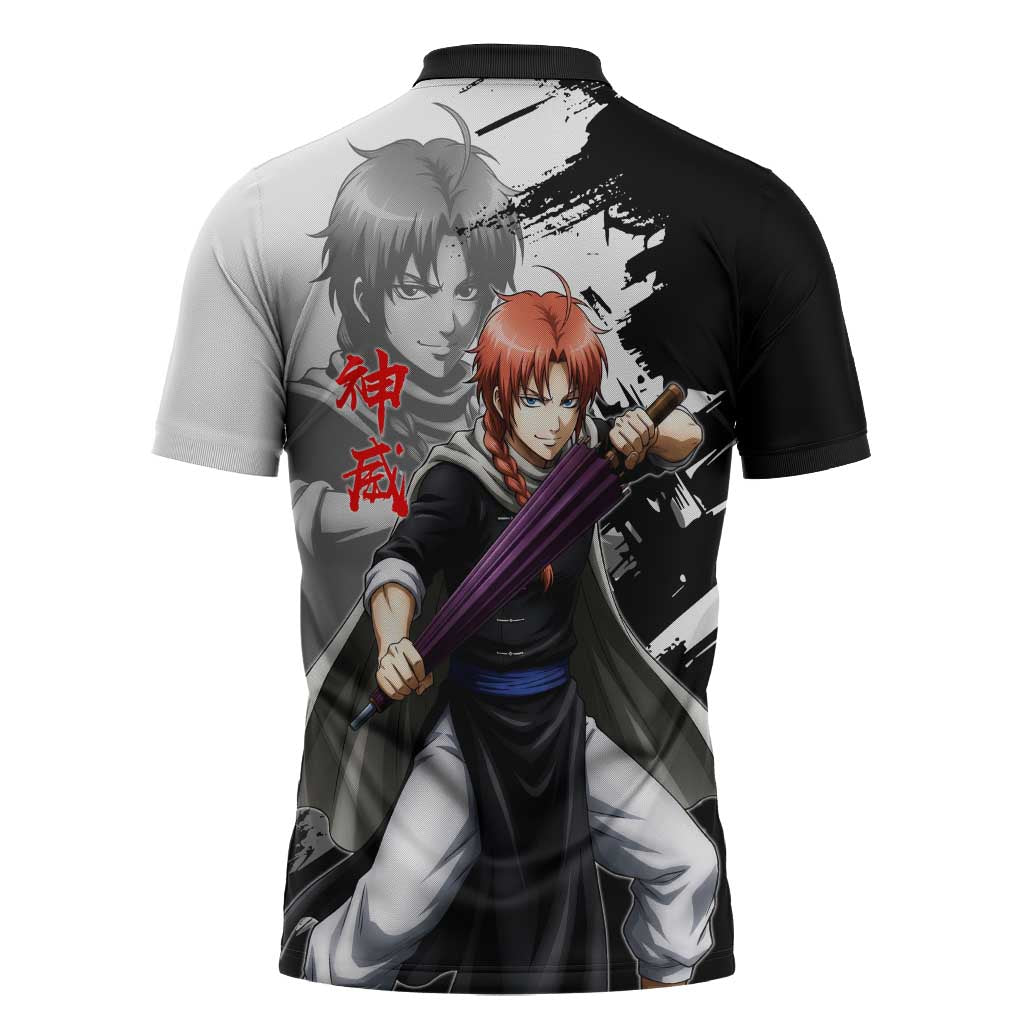 Kamui Zipper Polo Shirt Rogue Warrior Ink Clash Style
