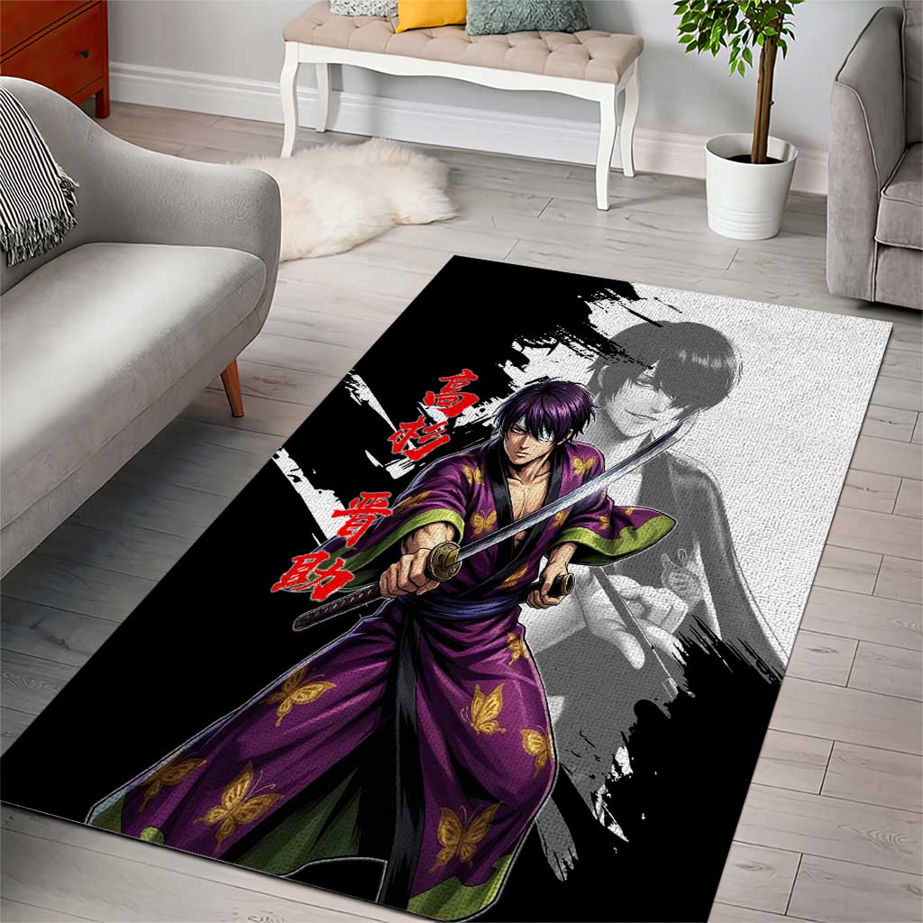 Shinsuke Takasugi Area Rug Dark Ronin Ink Wash Style