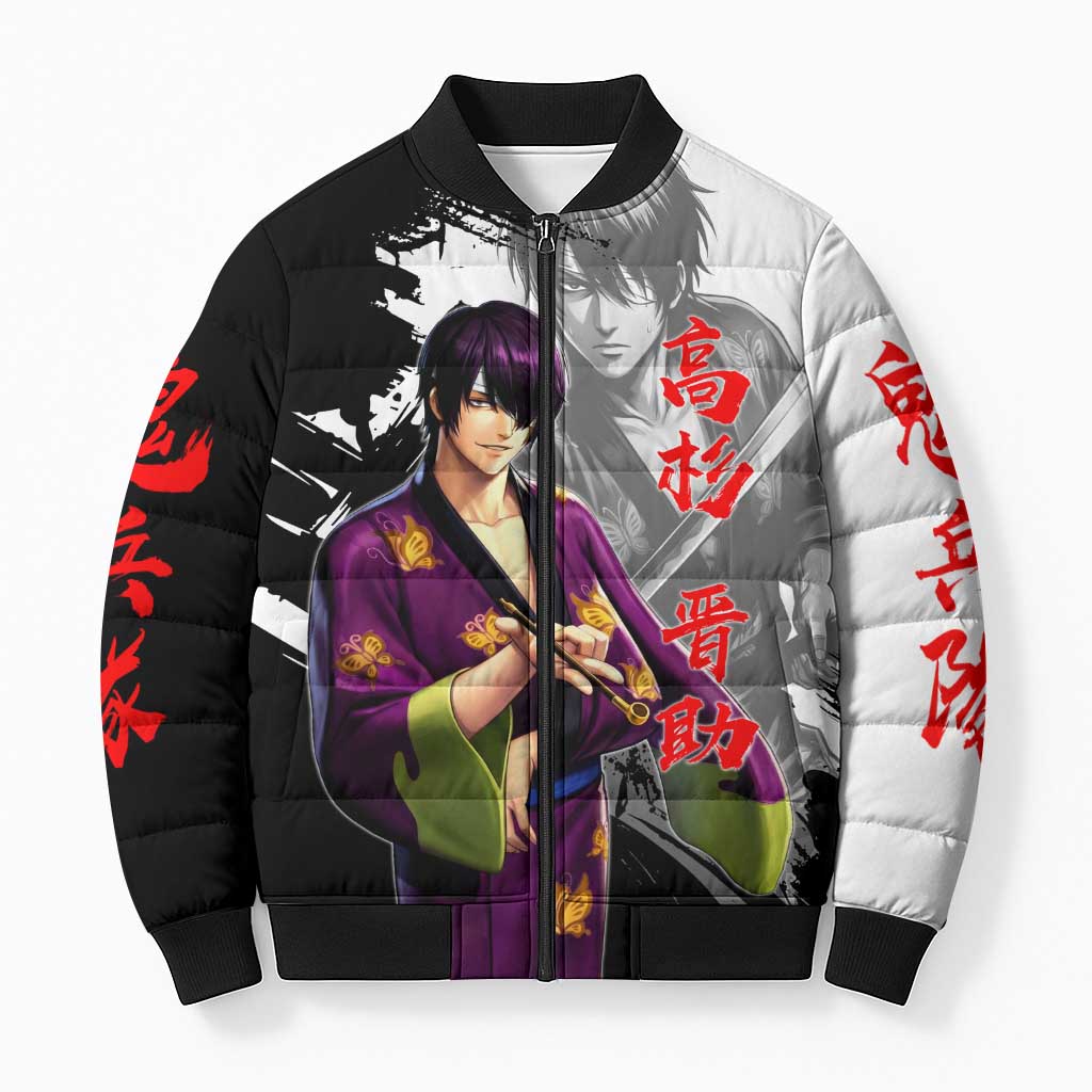 Shinsuke Takasugi Bomber Puffer Jacket Dark Ronin Ink Wash Style