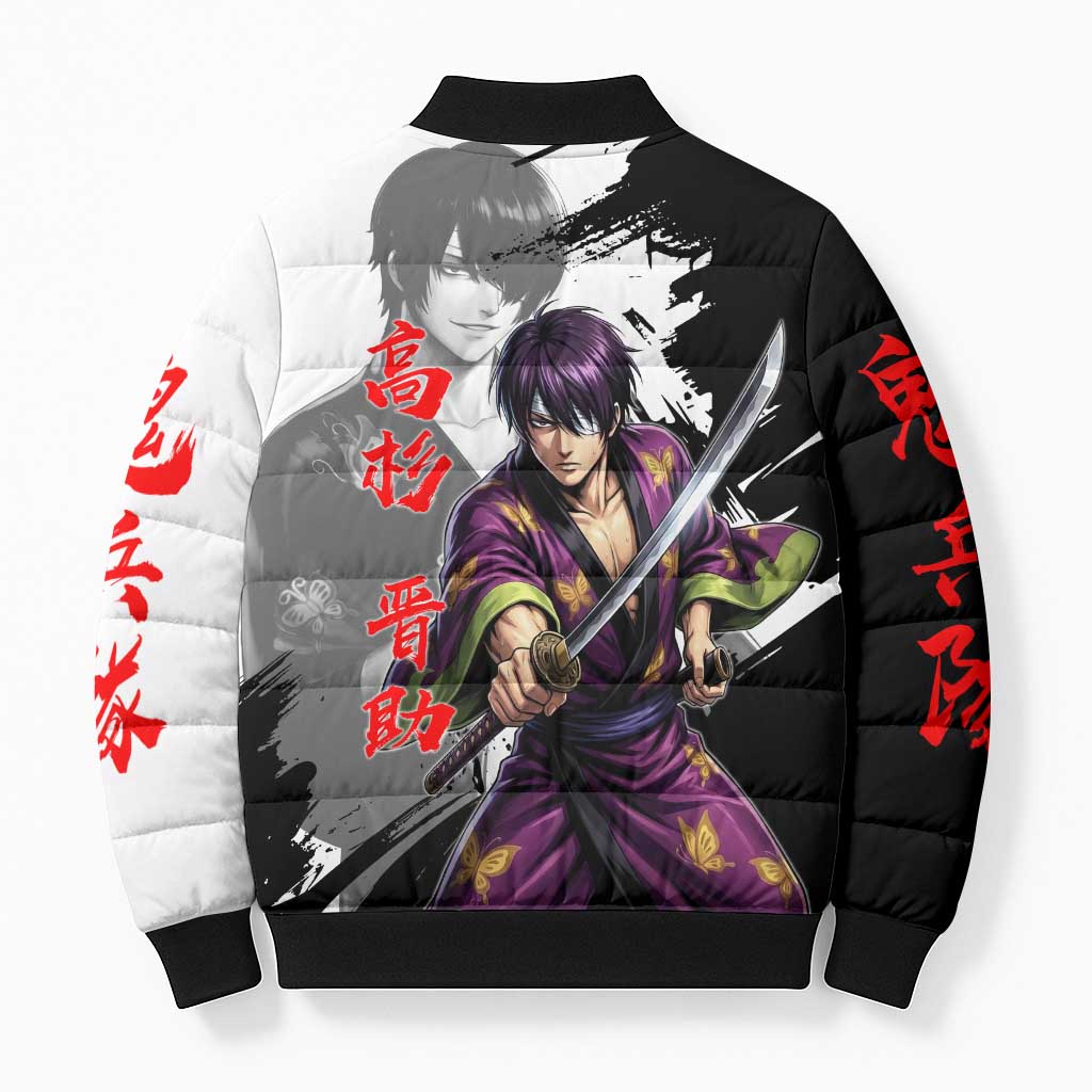 Shinsuke Takasugi Bomber Puffer Jacket Dark Ronin Ink Wash Style
