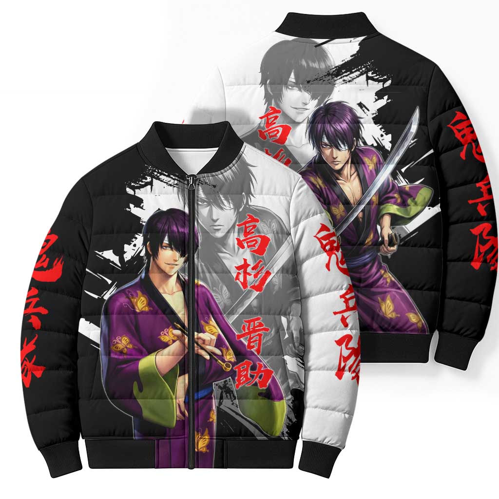 Shinsuke Takasugi Bomber Puffer Jacket Dark Ronin Ink Wash Style