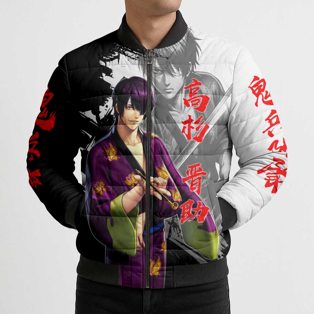 Shinsuke Takasugi Bomber Puffer Jacket Dark Ronin Ink Wash Style