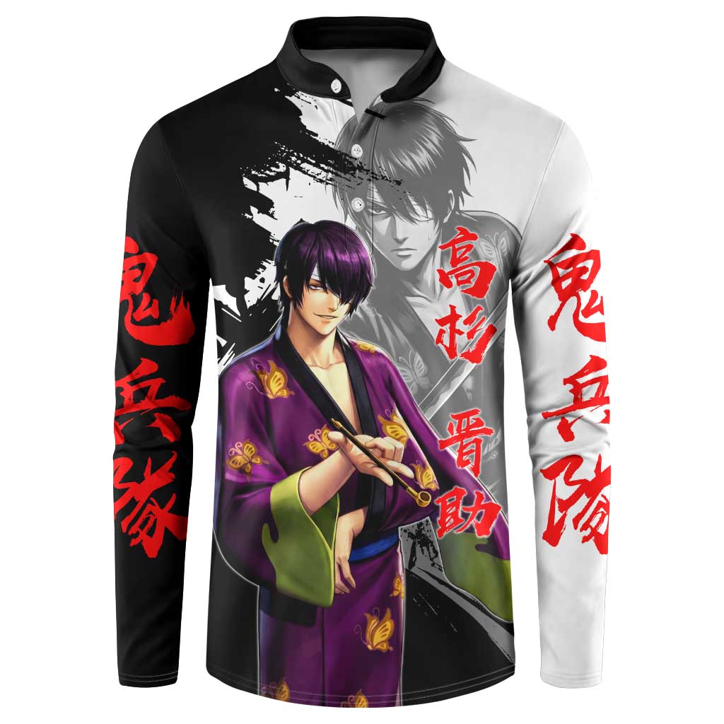 Shinsuke Takasugi Button Sweatshirt Dark Ronin Ink Wash Style