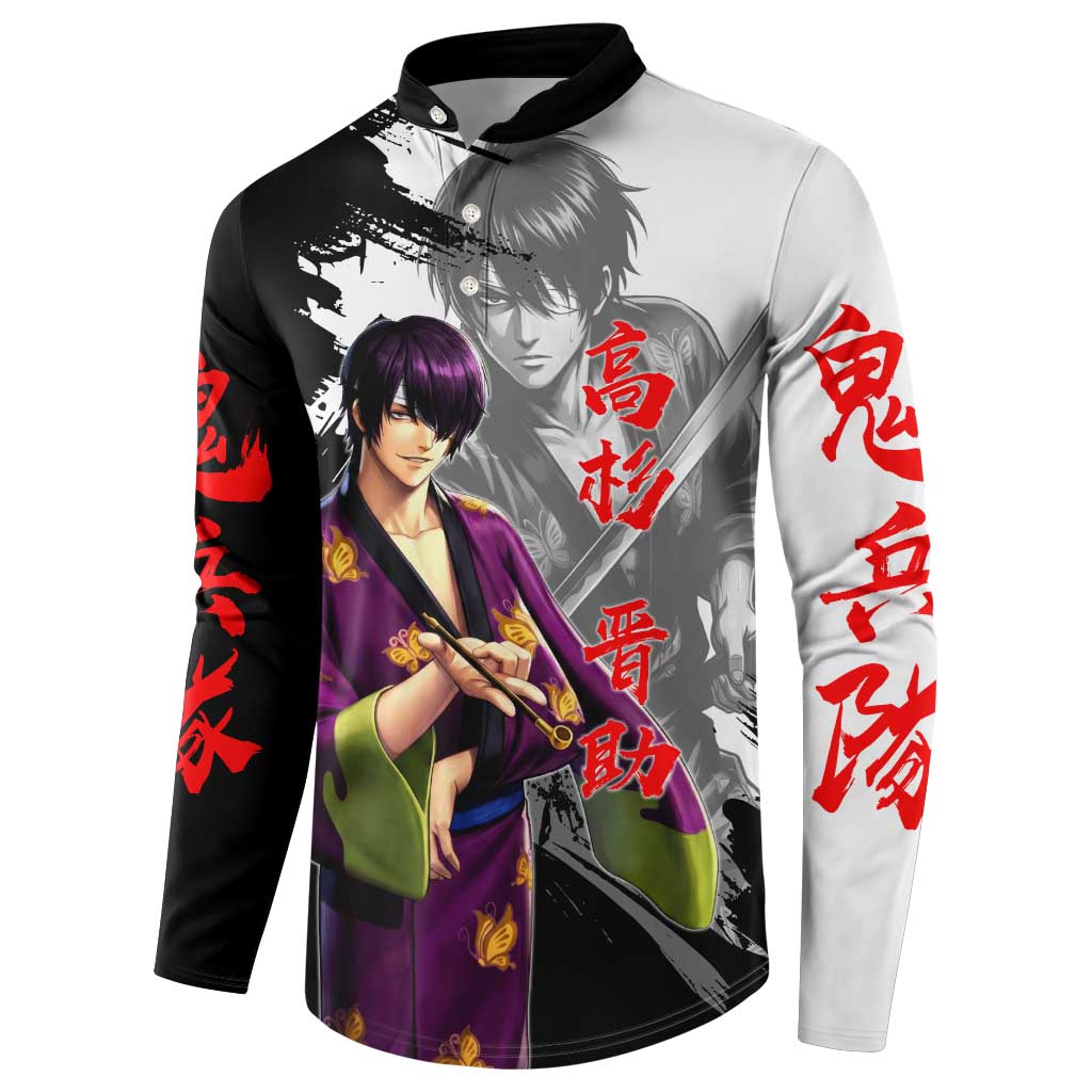 Shinsuke Takasugi Button Sweatshirt Dark Ronin Ink Wash Style