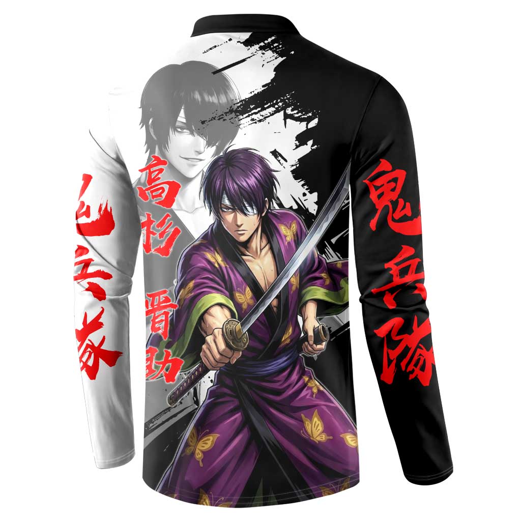 Shinsuke Takasugi Button Sweatshirt Dark Ronin Ink Wash Style