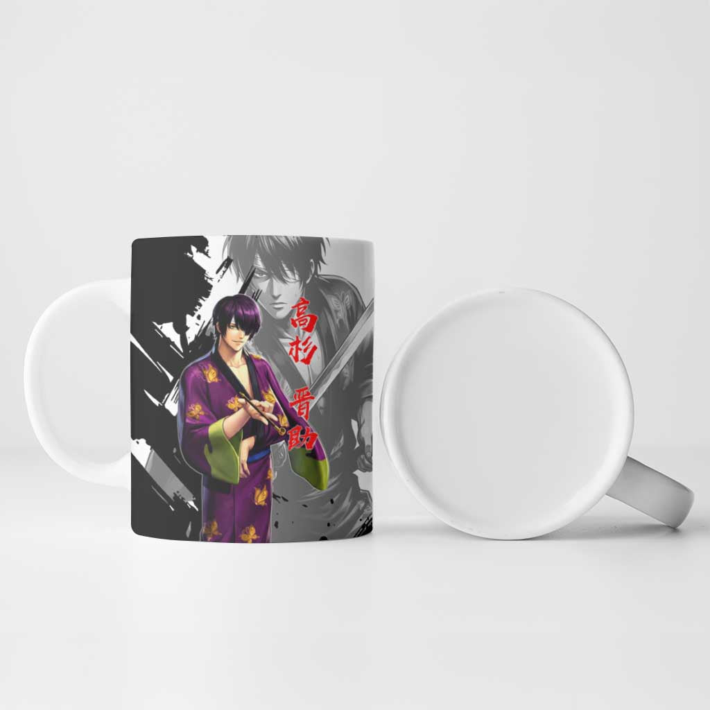 Shinsuke Takasugi Ceramic Mug Dark Ronin Ink Wash Style