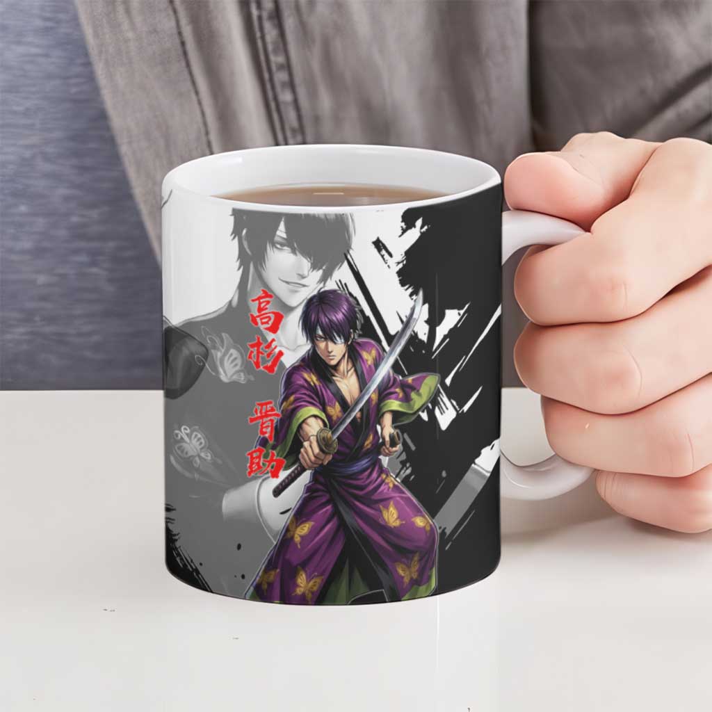 Shinsuke Takasugi Ceramic Mug Dark Ronin Ink Wash Style