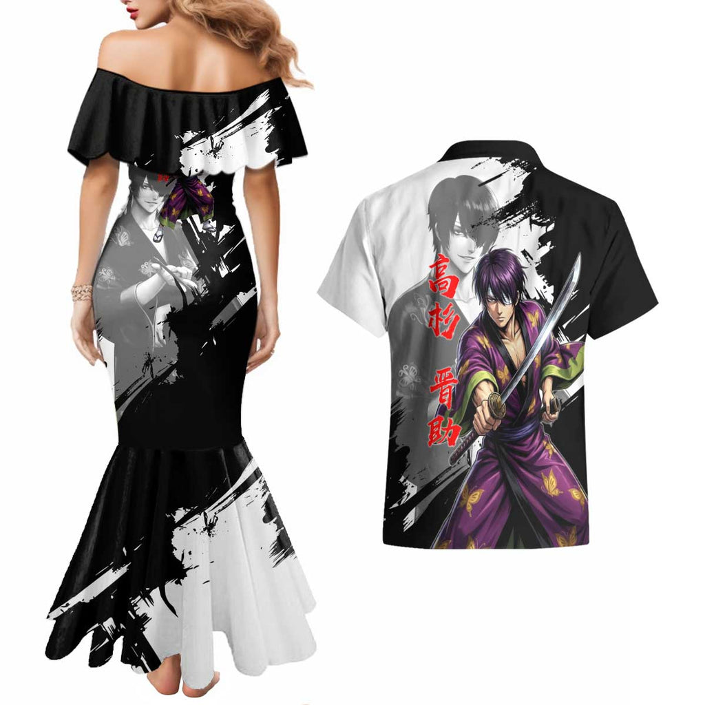 Shinsuke Takasugi Couples Matching Mermaid Dress and Hawaiian Shirt Dark Ronin Ink Wash Style