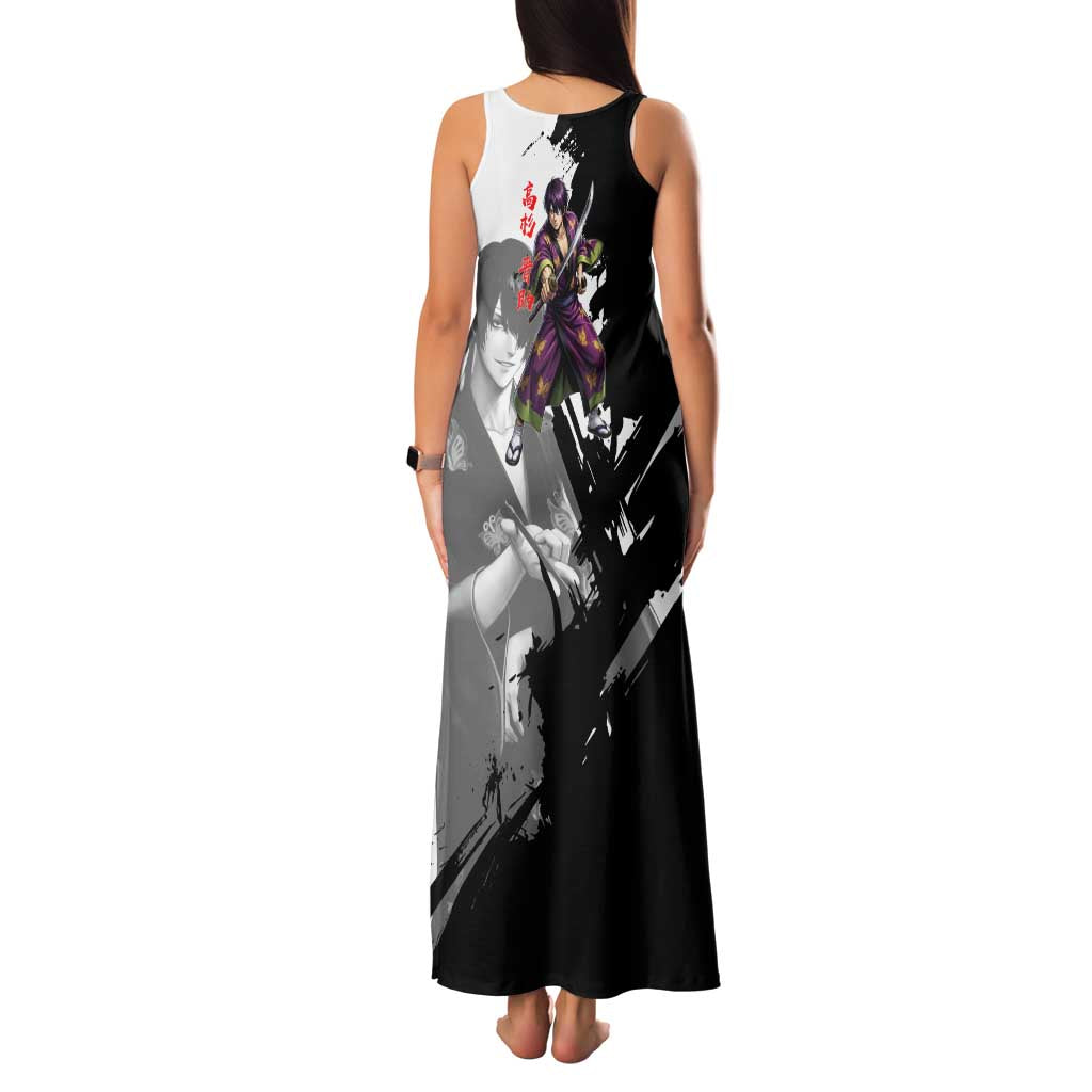 Shinsuke Takasugi Family Matching Tank Maxi Dress and Hawaiian Shirt Dark Ronin Ink Wash Style