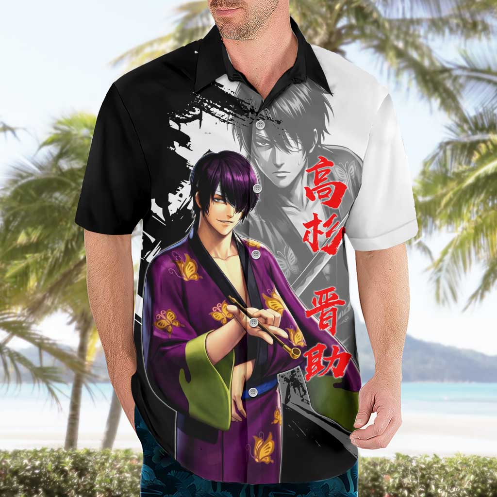 Shinsuke Takasugi Hawaiian Shirt Dark Ronin Ink Wash Style
