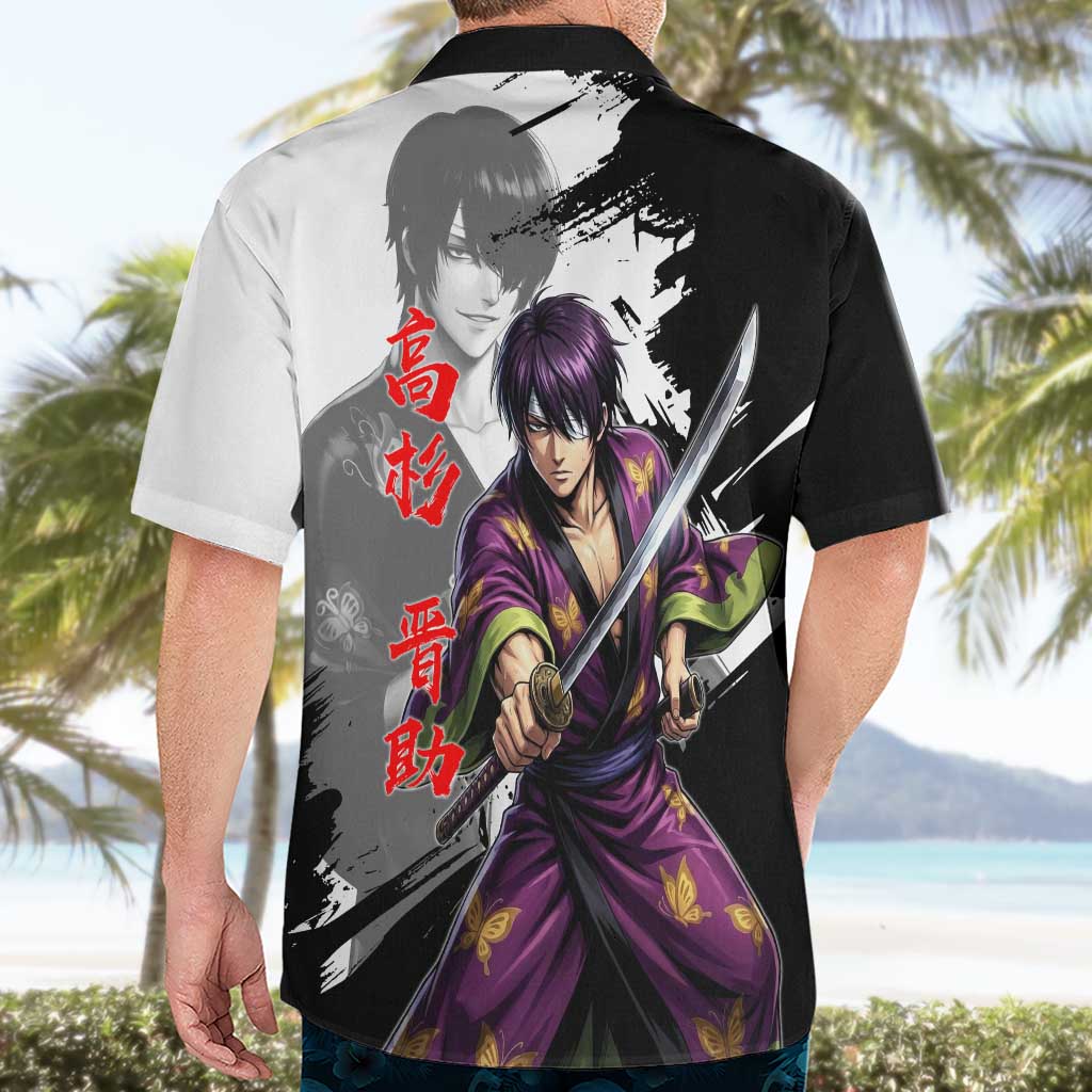 Shinsuke Takasugi Hawaiian Shirt Dark Ronin Ink Wash Style