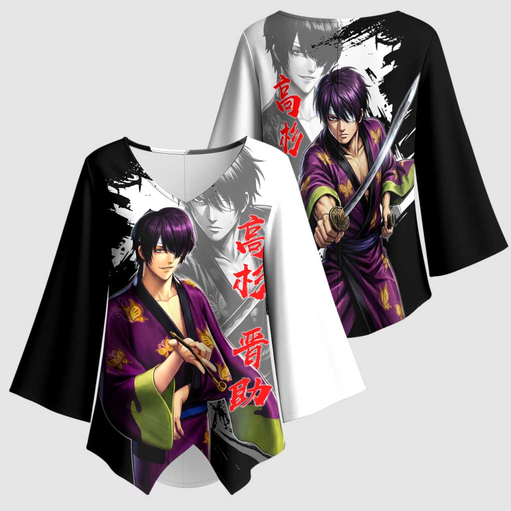 Shinsuke Takasugi Kimono Sleeve Blouse Dark Ronin Ink Wash Style