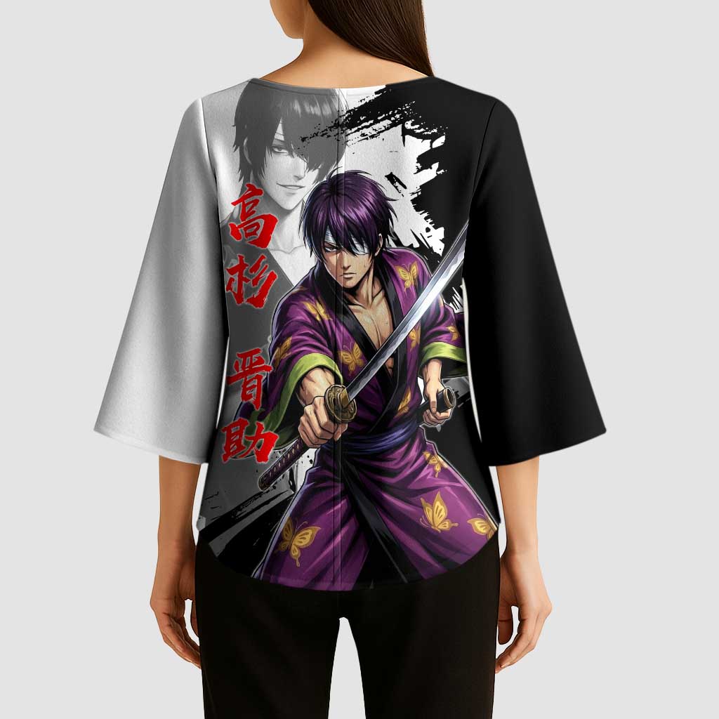 Shinsuke Takasugi Kimono Sleeve Blouse Dark Ronin Ink Wash Style
