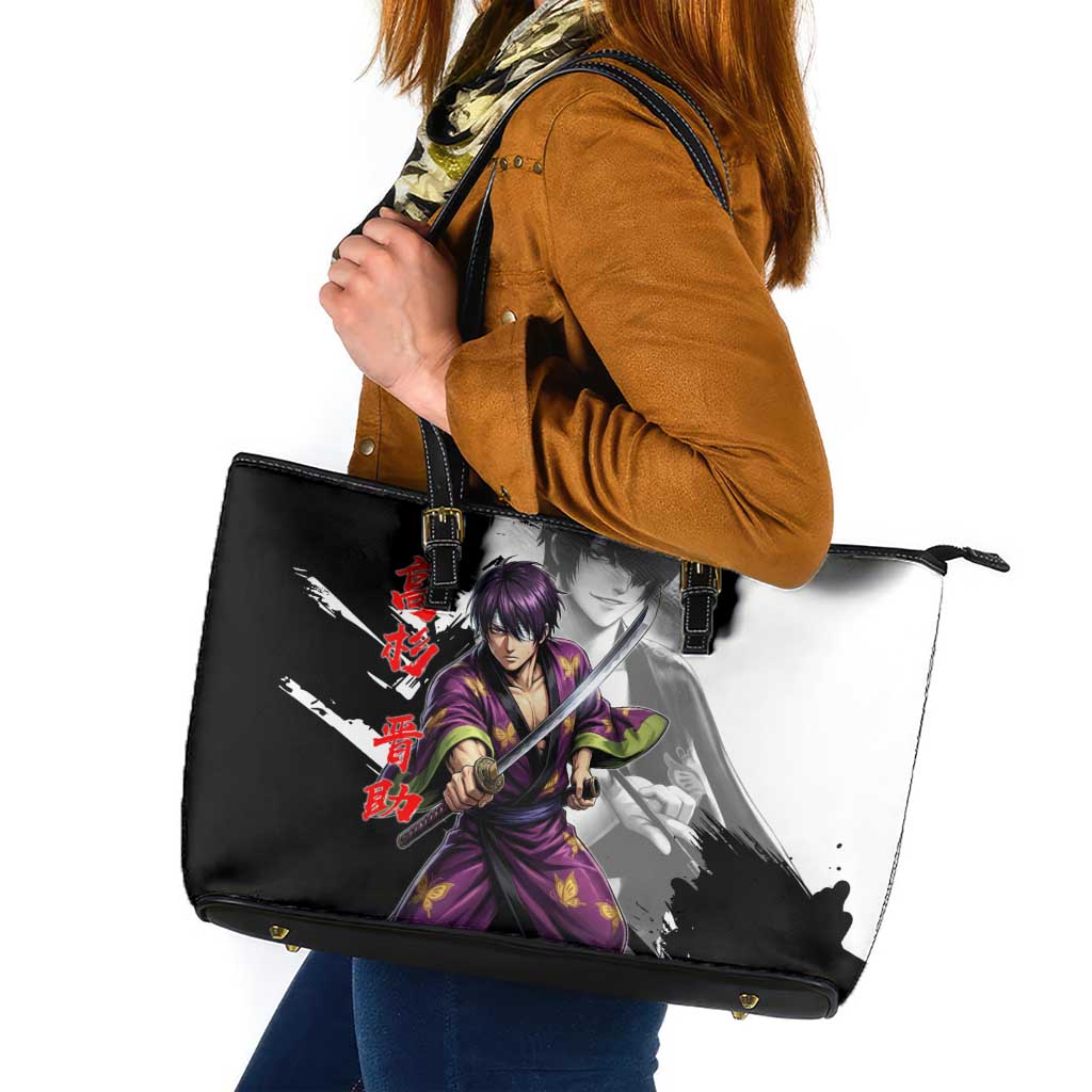 Shinsuke Takasugi Leather Tote Bag Dark Ronin Ink Wash Style