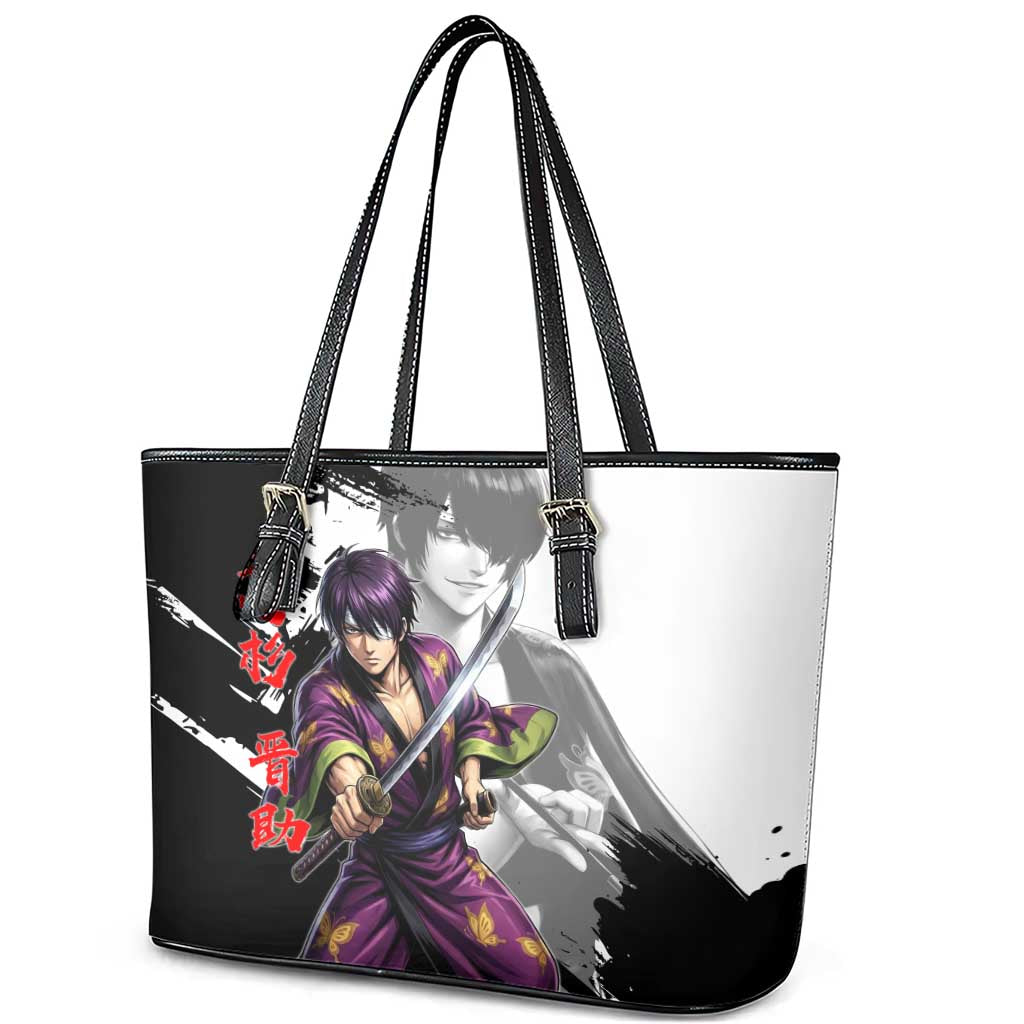 Shinsuke Takasugi Leather Tote Bag Dark Ronin Ink Wash Style