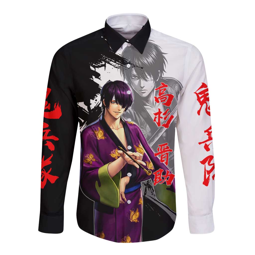 Shinsuke Takasugi Long Sleeve Button Shirt Dark Ronin Ink Wash Style
