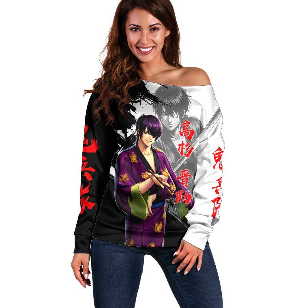 Shinsuke Takasugi Off Shoulder Sweater Dark Ronin Ink Wash Style