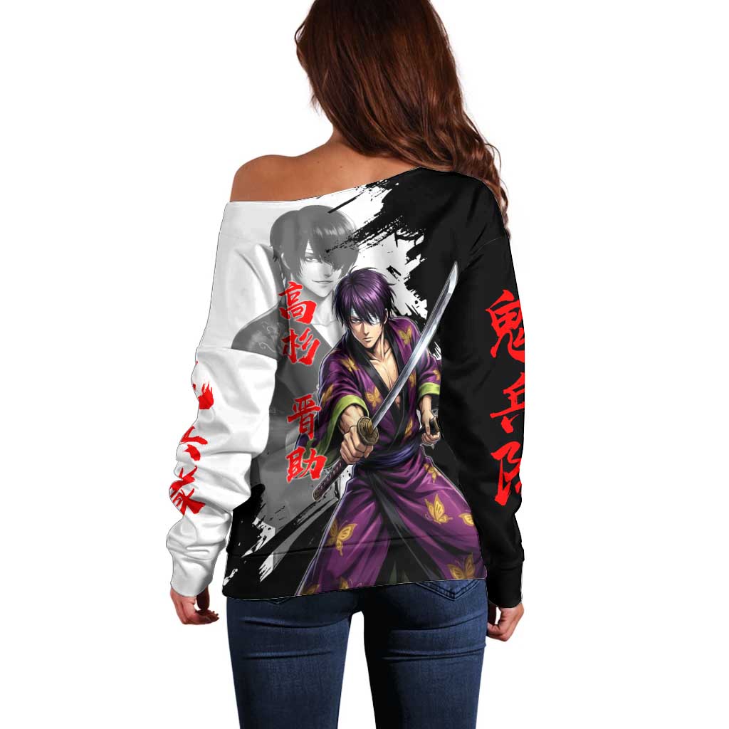 Shinsuke Takasugi Off Shoulder Sweater Dark Ronin Ink Wash Style