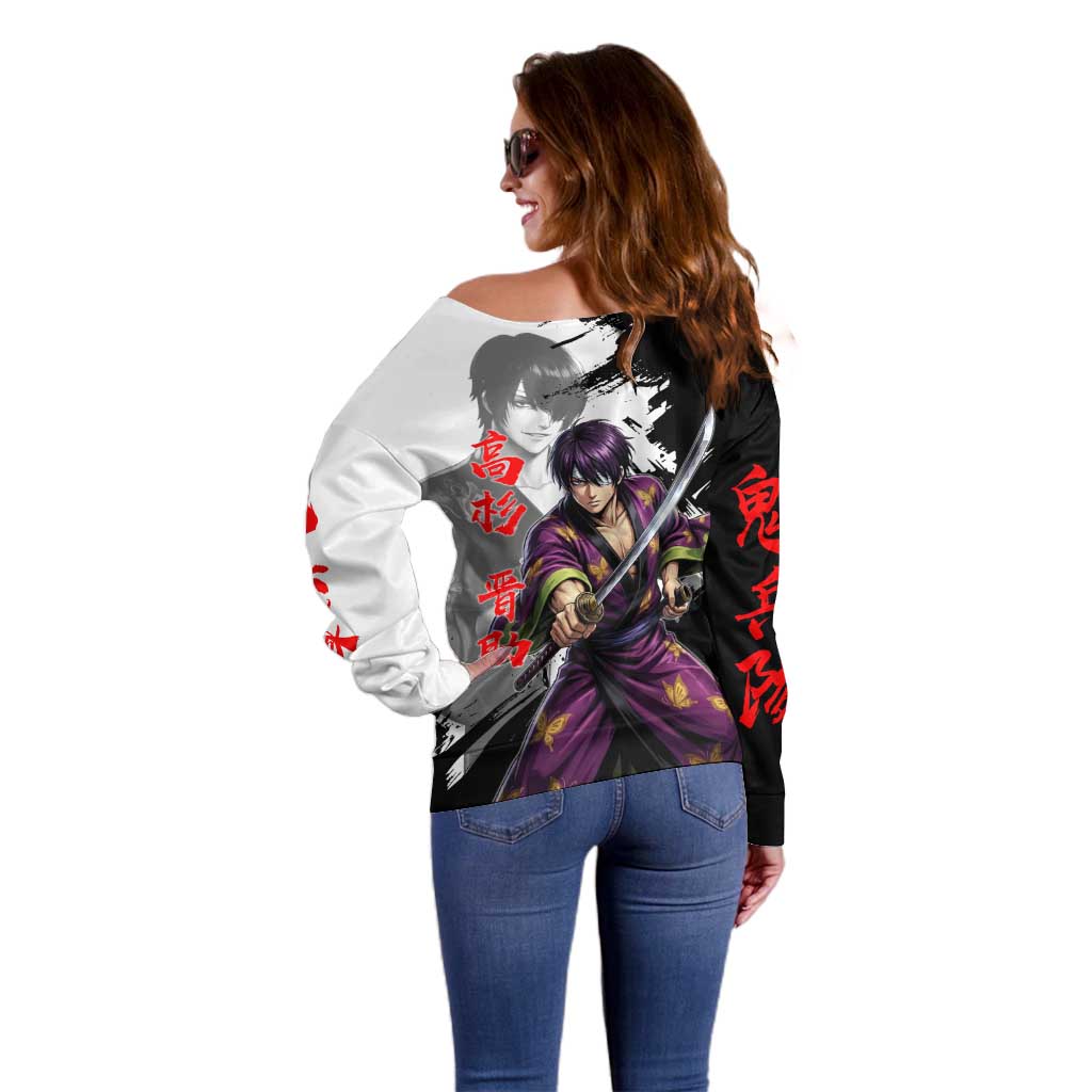 Shinsuke Takasugi Off Shoulder Sweater Dark Ronin Ink Wash Style
