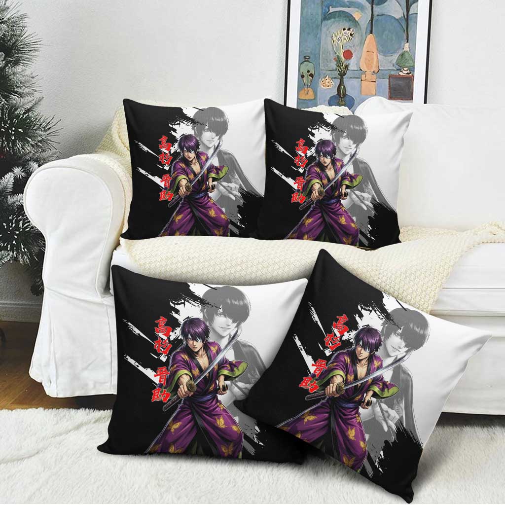Shinsuke Takasugi Pillow Cover Dark Ronin Ink Wash Style