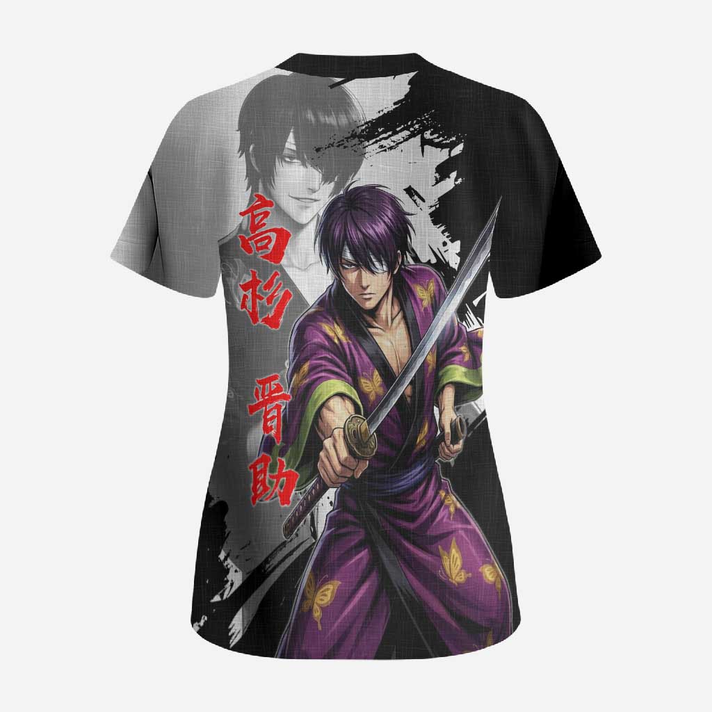 Shinsuke Takasugi Scrub Top Dark Ronin Ink Wash Style