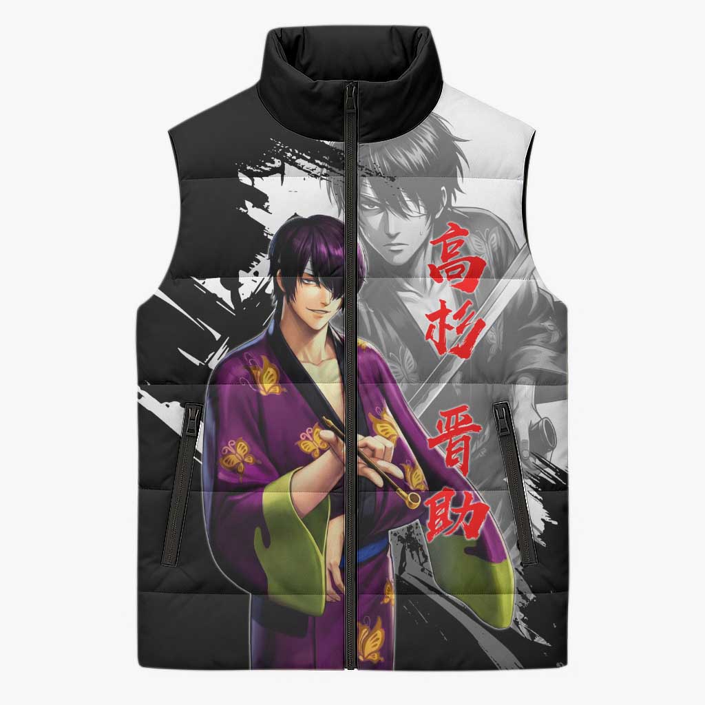 Shinsuke Takasugi Sleeveless Puffer Jacket Dark Ronin Ink Wash Style