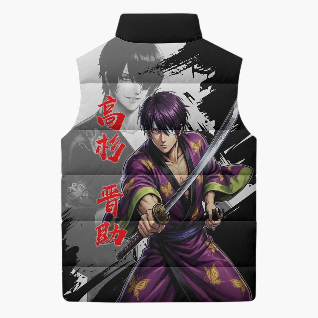 Shinsuke Takasugi Sleeveless Puffer Jacket Dark Ronin Ink Wash Style