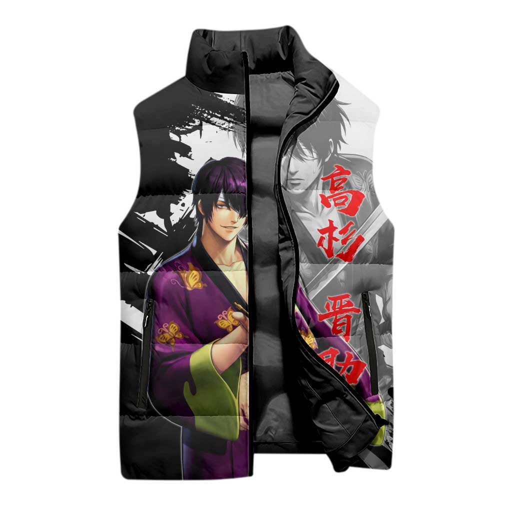 Shinsuke Takasugi Sleeveless Puffer Jacket Dark Ronin Ink Wash Style